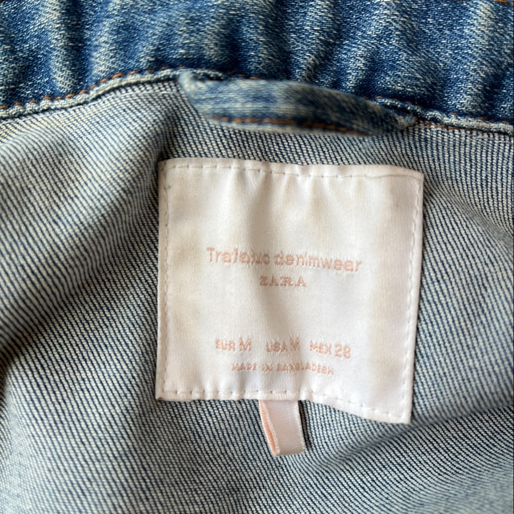 Zara Ruffled Jean Jacket - Picture 4 of 4
